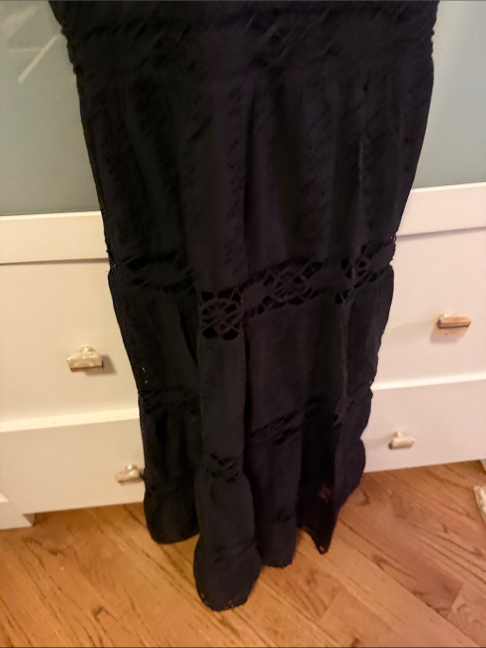 Sea New York Georgina Black Eyelet Midi Dress - Picture 3 of 5